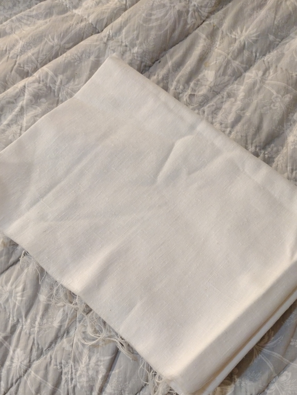 Off White Linen Fabric 32x20